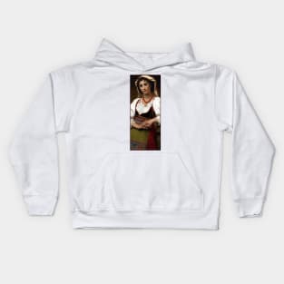 The Neapolitan Girl by Hugues Merle Kids Hoodie